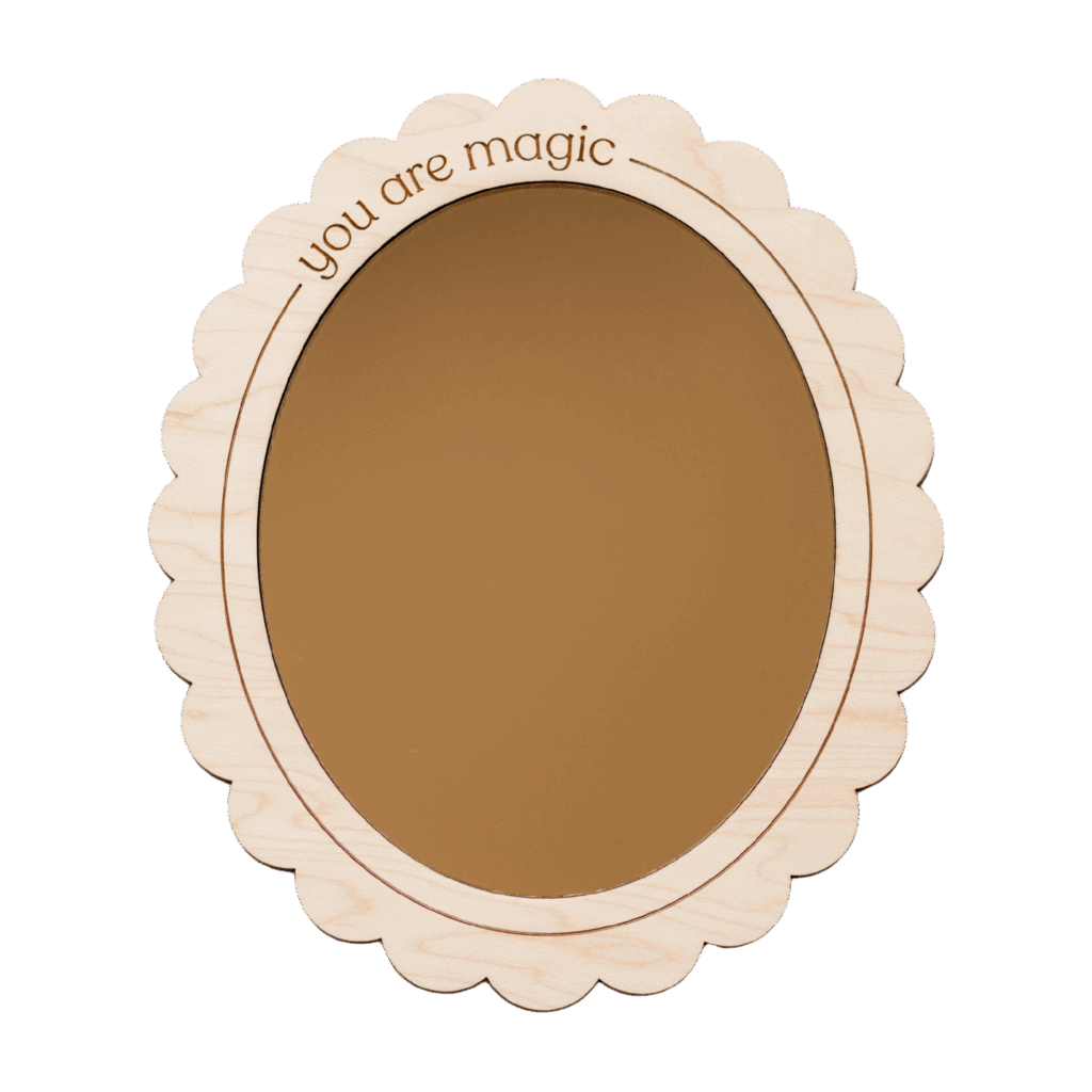 Laser cut scallop mirror by Made of Embers